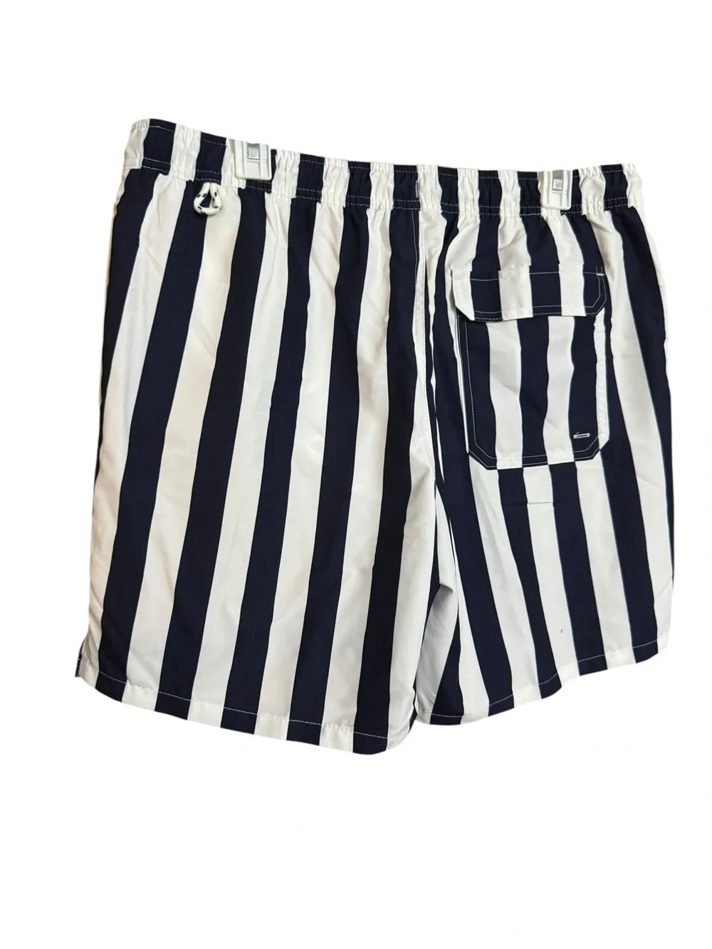 Goodfellow 7” Swim Trunks Navy Blue & White Stripe with Liner NWT
